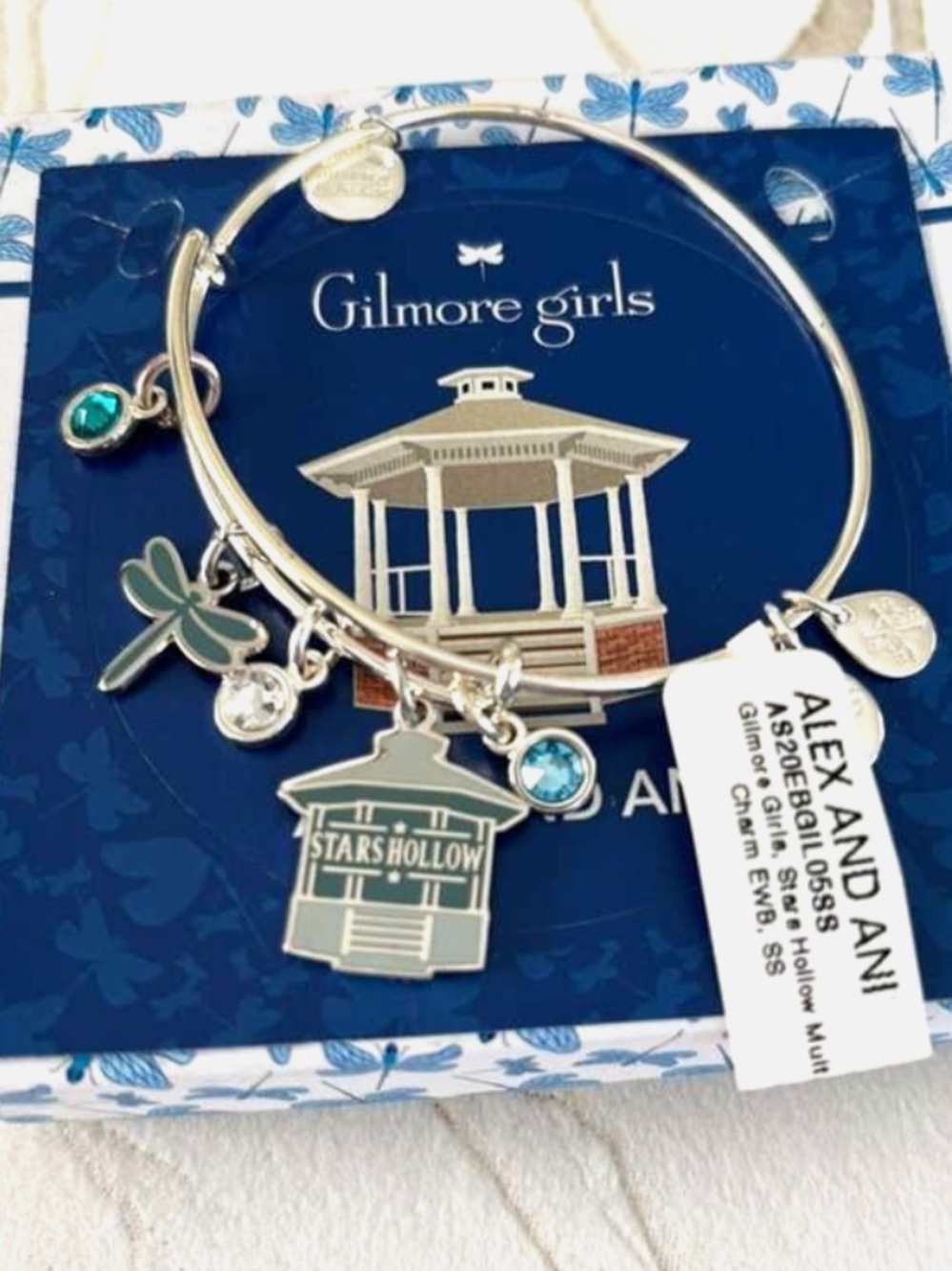 Alex and Ani GILMORE GIRLS Stars Hollow Multi Charm Bangle Bracelet NWT  Retired